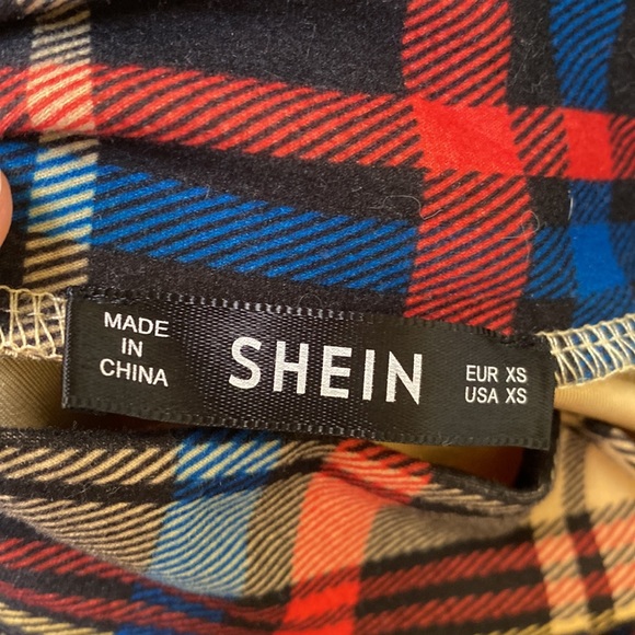 Plaid Shirt with mock neck - Picture 3 of 4